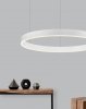 BIAŁA LAMPA WISZĄCA RING 100 LED NOWOCZESNA LAMPA DO SALONU BIAŁY OKRĄG